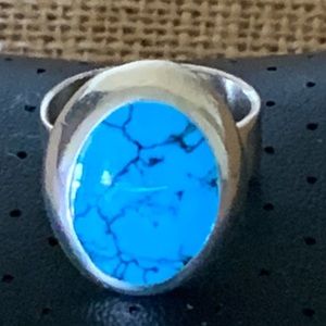 925 MEXICO STERLING SILVER TURQUOISE RING